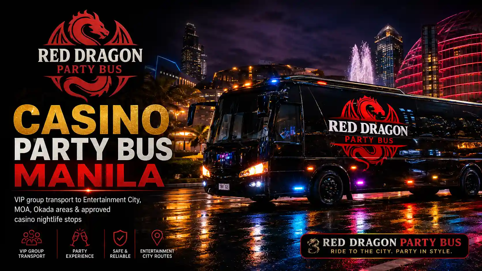 casino party bus Manila route