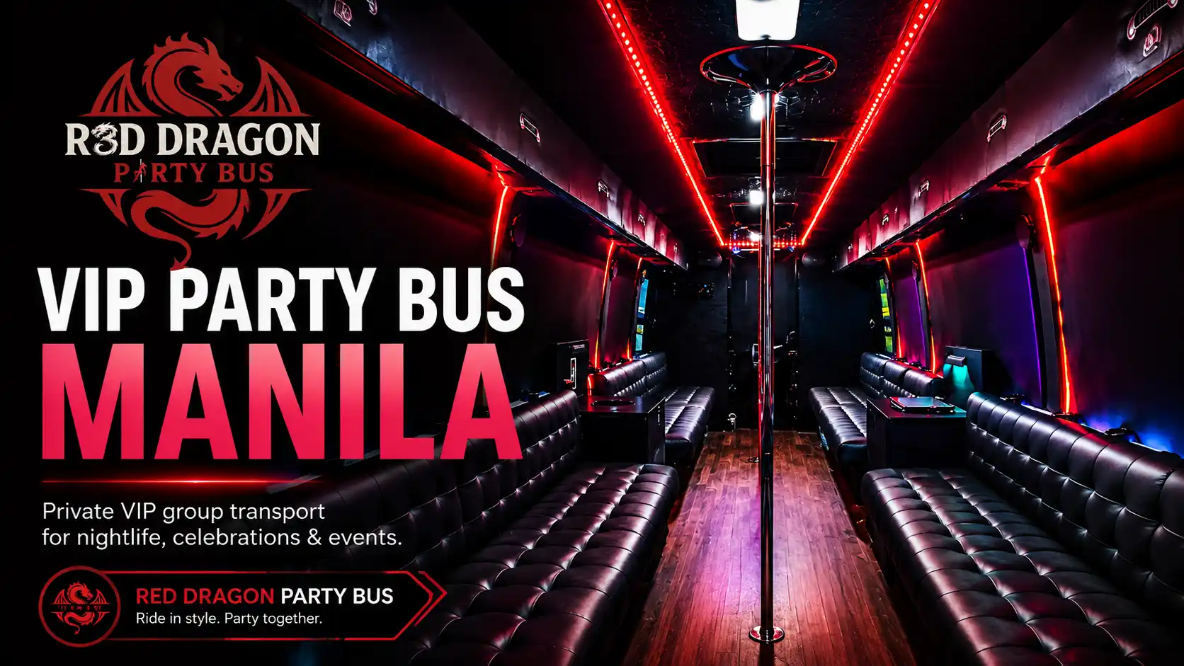 VIP party bus Manila private mobile nightclub interior